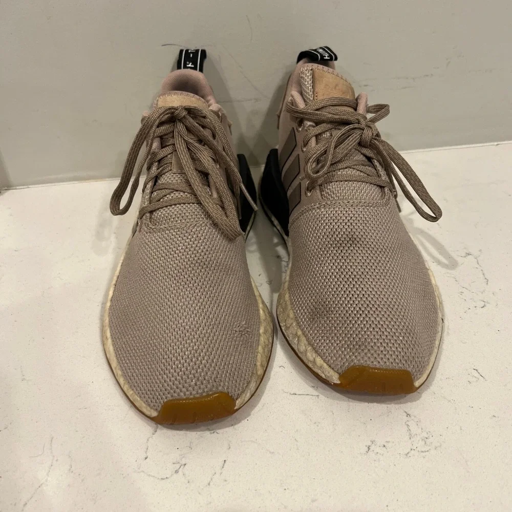Adidas NMD R2 Sneakers Mens 8 Brown Fair Mesh Boost Athletic Shoes - Picture 8 of 9
